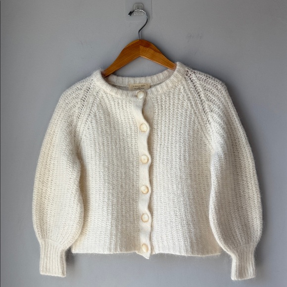 Sezane Emile Cardigan Cropped Ecru - Picture 4 of 10